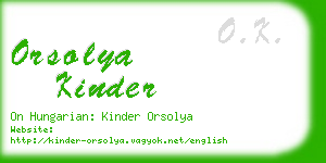 orsolya kinder business card